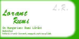 lorant rumi business card